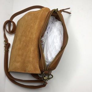 madewell leather flap convertible crossbody bolsa